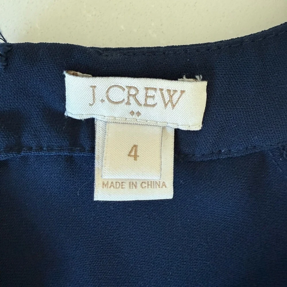 J. Crew Blue and Black Blouse